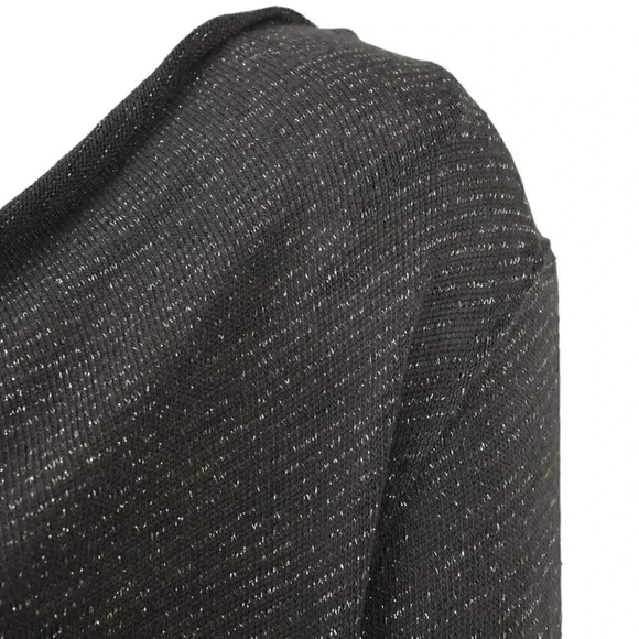 Free People Metallic Gray Cowl  Neck Palmer Long Sleeve Size Medium - Picture 7 of 14